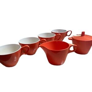 MCM 70s Dorchester Melamine Ware Set Cups Cream & Sugar Vintage Retro kitchen